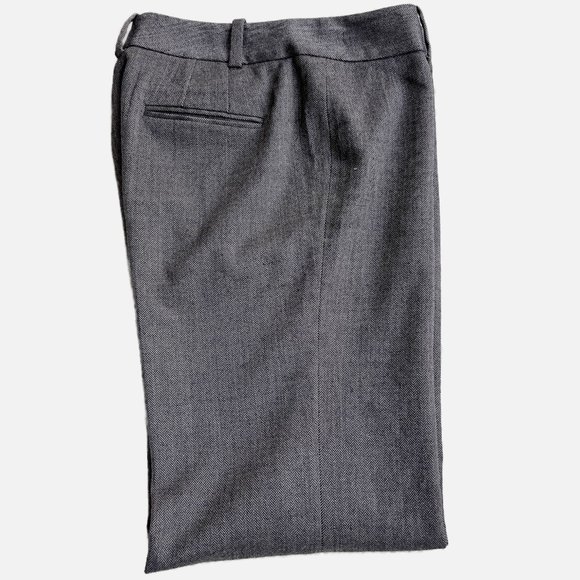 Ann Taylor Herringbone Wide Leg Pants, Wool, Brown, Petite 2, EUC - Picture 2 of 7